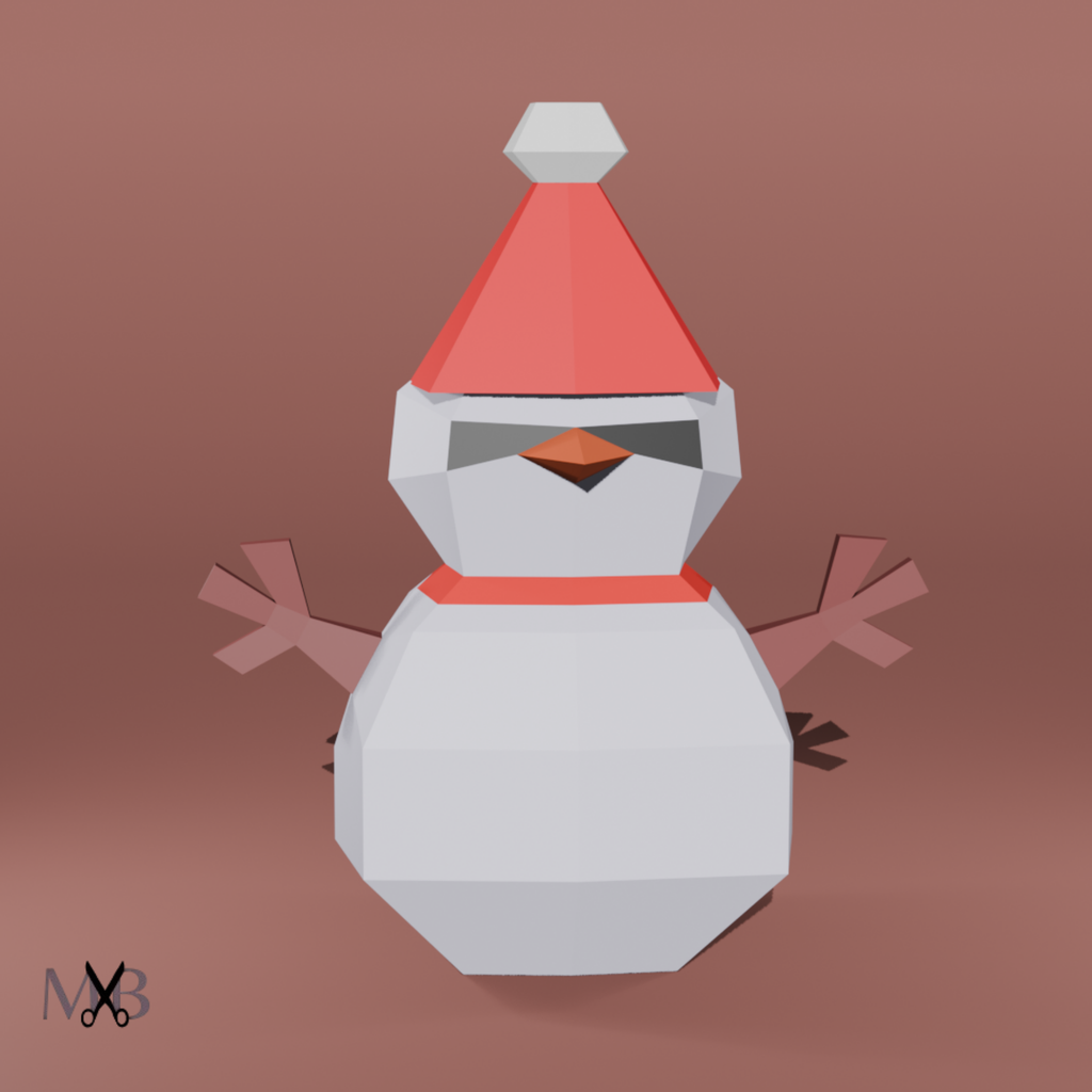 Snowman 3D Papercraft – Digital Download Bring joy and creativity to your kids’ winter days!