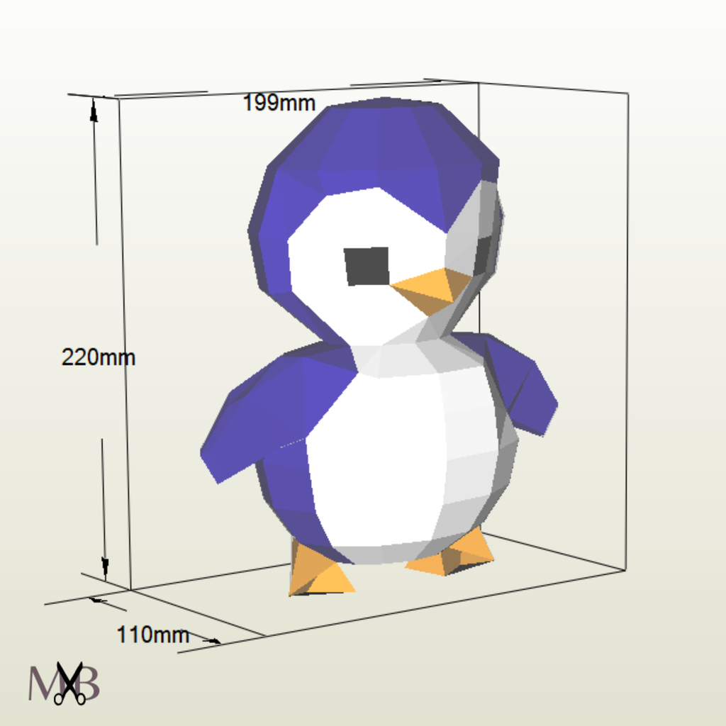 Penguin 3D PaperCraft – Digital Download  Bring creativity and fun to your kids!