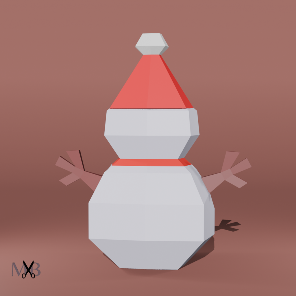 Snowman 3D Papercraft – Digital Download Bring joy and creativity to your kids’ winter days!