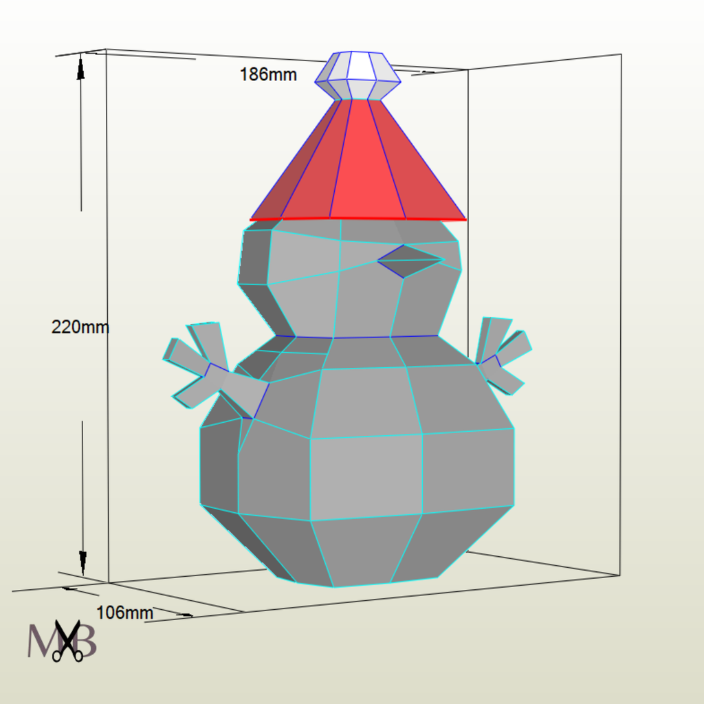 Snowman 3D Papercraft – Digital Download Bring joy and creativity to your kids’ winter days!
